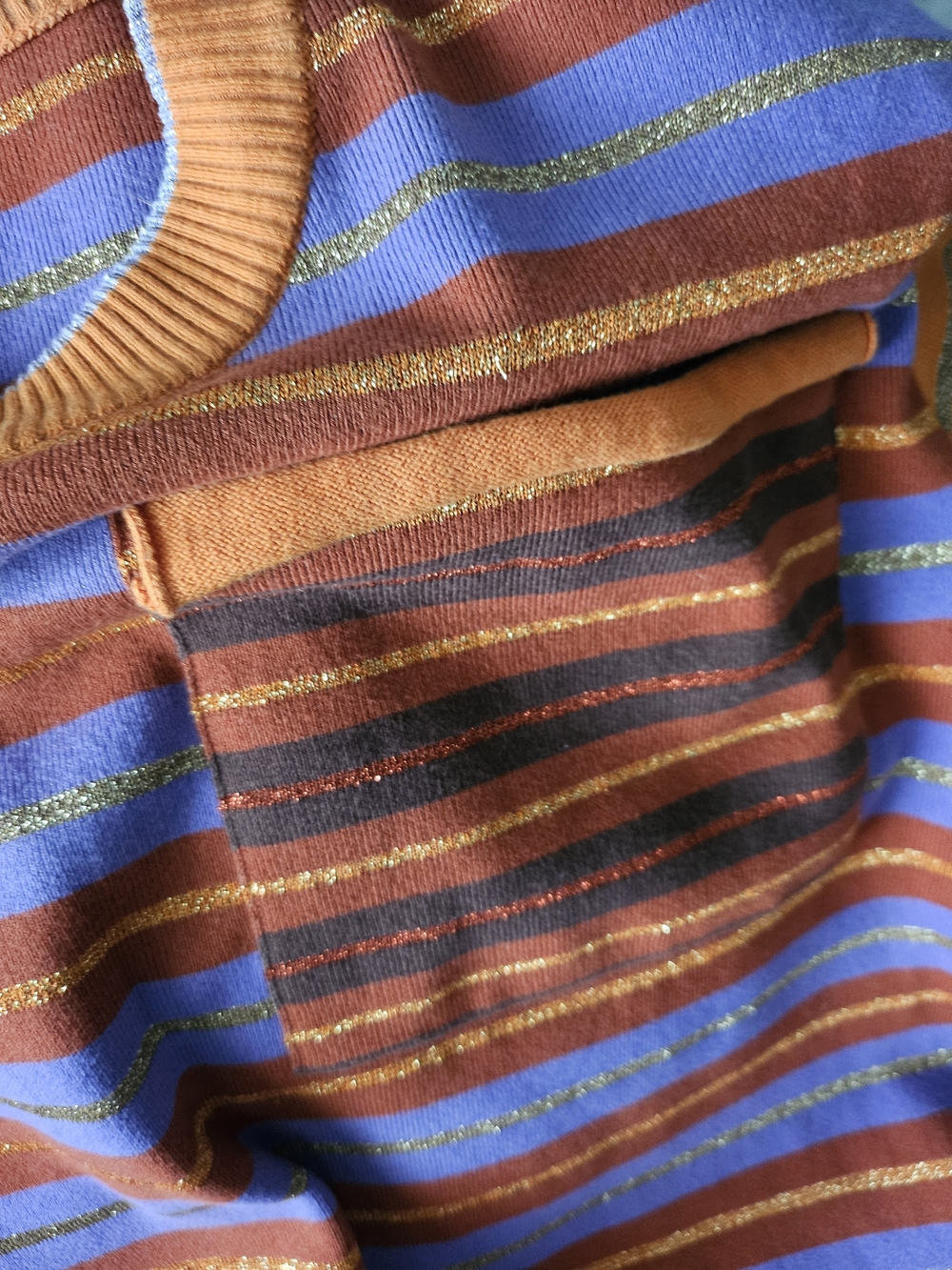 Jacquemus Orange, Purple & Rust Striped Short-Sleeve Knit Shirt - Picture 4 of 5